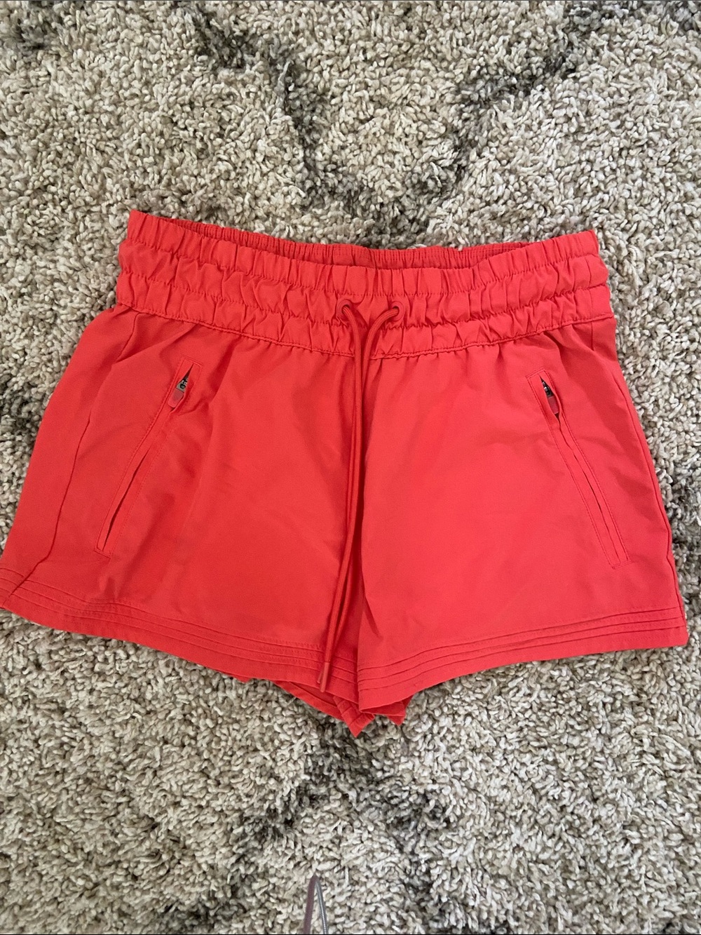 Athleta Coral Drawstring Athletic Shorts